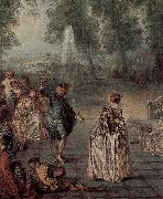 Jean antoine Watteau Das Ballvergnegen France oil painting artist